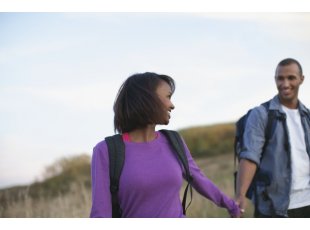 couple holding hands image